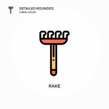 Tırmık vektör simgesi. Modern vektör illüstrasyon kavramları. Düzenlemesi ve kişiselleştirmesi kolay.