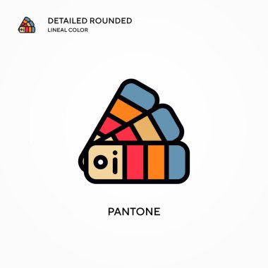 Pantone vektör simgesi. Modern vektör illüstrasyon kavramları. Düzenlemesi ve kişiselleştirmesi kolay.