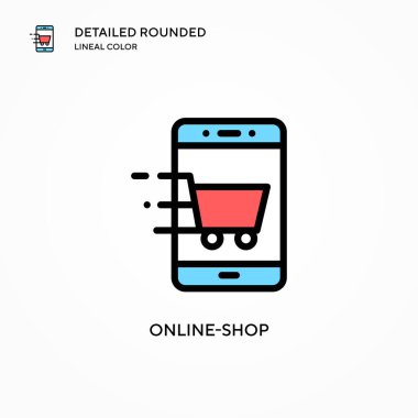 Çevrimiçi vektör simgesi. Modern vektör illüstrasyon kavramları. Düzenlemesi ve kişiselleştirmesi kolay.