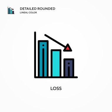 Kayıp vektör simgesi. Modern vektör illüstrasyon kavramları. Düzenlemesi ve kişiselleştirmesi kolay.