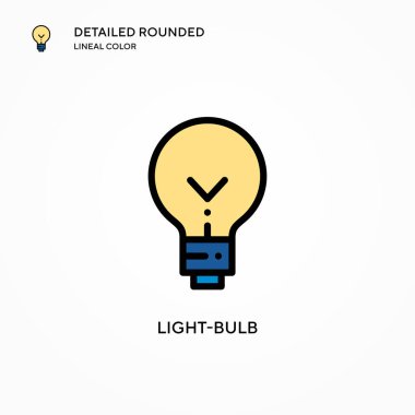 Ampul vektör simgesi. Modern vektör illüstrasyon kavramları. Düzenlemesi ve kişiselleştirmesi kolay.