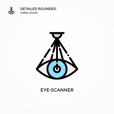 Göz tarayıcı vektör simgesi. Modern vektör illüstrasyon kavramları. Düzenlemesi ve kişiselleştirmesi kolay.