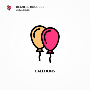 Balon vektör simgesi. Modern vektör illüstrasyon kavramları. Düzenlemesi ve kişiselleştirmesi kolay.