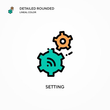 Vektör simgesi ayarlanıyor. Modern vektör illüstrasyon kavramları. Düzenlemesi ve kişiselleştirmesi kolay.