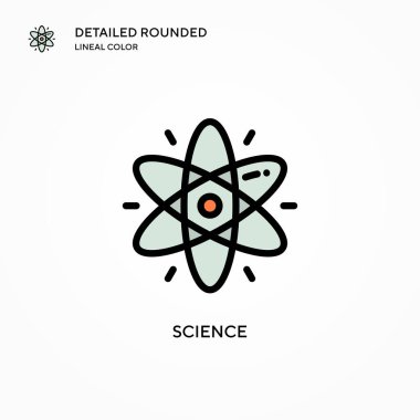 Bilim vektör simgesi. Modern vektör illüstrasyon kavramları. Düzenlemesi ve kişiselleştirmesi kolay.