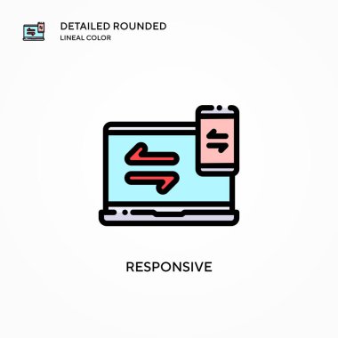 Karşılık vektör simgesi. Modern vektör illüstrasyon kavramları. Düzenlemesi ve kişiselleştirmesi kolay.