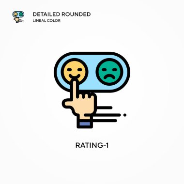 Beğeni-1 vektör simgesi. Modern vektör illüstrasyon kavramları. Düzenlemesi ve kişiselleştirmesi kolay.