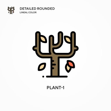 Bitki-1 vektör simgesi. Modern vektör illüstrasyon kavramları. Düzenlemesi ve kişiselleştirmesi kolay.
