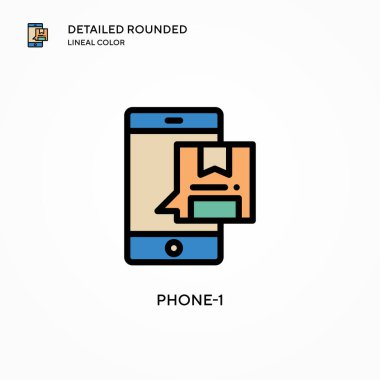 Telefon-1 vektör simgesi. Modern vektör illüstrasyon kavramları. Düzenlemesi ve kişiselleştirmesi kolay.