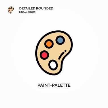 Boya palet vektör simgesi. Modern vektör illüstrasyon kavramları. Düzenlemesi ve kişiselleştirmesi kolay.