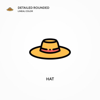 Şapka vektör simgesi. Modern vektör illüstrasyon kavramları. Düzenlemesi ve kişiselleştirmesi kolay.
