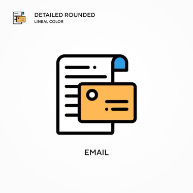 E- posta vektör simgesi. Modern vektör illüstrasyon kavramları. Düzenlemesi ve kişiselleştirmesi kolay.