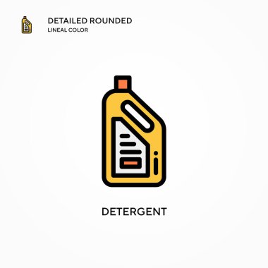 Deterjan vektör simgesi. Modern vektör illüstrasyon kavramları. Düzenlemesi ve kişiselleştirmesi kolay.