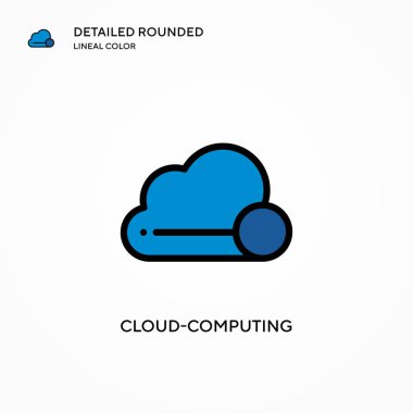 Bulut hesaplama vektör simgesi. Modern vektör illüstrasyon kavramları. Düzenlemesi ve kişiselleştirmesi kolay.