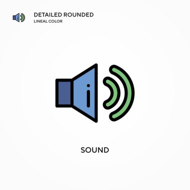 Ses vektör simgesi. Modern vektör illüstrasyon kavramları. Düzenlemesi ve kişiselleştirmesi kolay.