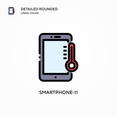 Akıllı Telefon-11 vektör simgesi. Modern vektör illüstrasyon kavramları. Düzenlemesi ve kişiselleştirmesi kolay.
