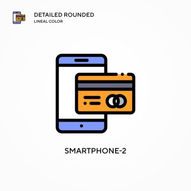 Akıllı Telefon-2 vektör simgesi. Modern vektör illüstrasyon kavramları. Düzenlemesi ve kişiselleştirmesi kolay.