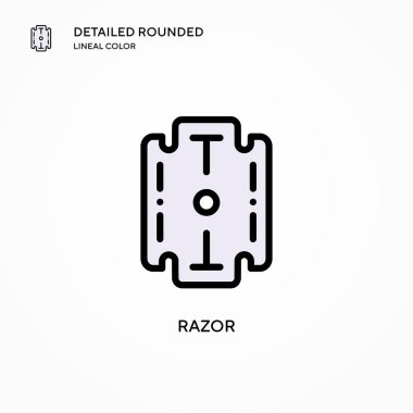 Ustura vektör simgesi. Modern vektör illüstrasyon kavramları. Düzenlemesi ve kişiselleştirmesi kolay.