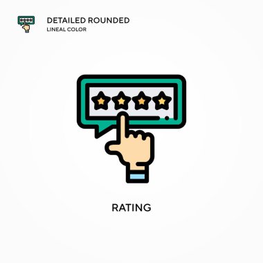 Beğeni vektörü simgesi. Modern vektör illüstrasyon kavramları. Düzenlemesi ve kişiselleştirmesi kolay.