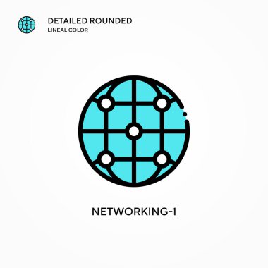 Ağ-1 vektör simgesi. Modern vektör illüstrasyon kavramları. Düzenlemesi ve kişiselleştirmesi kolay.