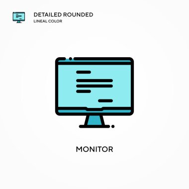 Vektör simgesini izle. Modern vektör illüstrasyon kavramları. Düzenlemesi ve kişiselleştirmesi kolay.