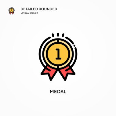 Madalya vektör simgesi. Modern vektör illüstrasyon kavramları. Düzenlemesi ve kişiselleştirmesi kolay.