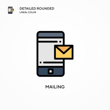 E- posta vektör simgesi. Modern vektör illüstrasyon kavramları. Düzenlemesi ve kişiselleştirmesi kolay.