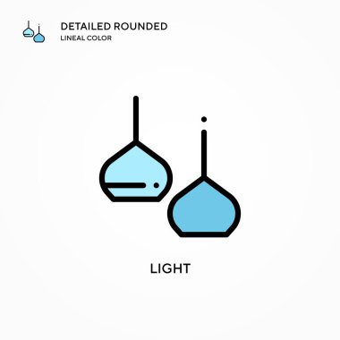 Işık vektör simgesi. Modern vektör illüstrasyon kavramları. Düzenlemesi ve kişiselleştirmesi kolay.