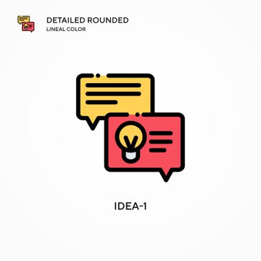 Fikir-1 vektör simgesi. Modern vektör illüstrasyon kavramları. Düzenlemesi ve kişiselleştirmesi kolay.