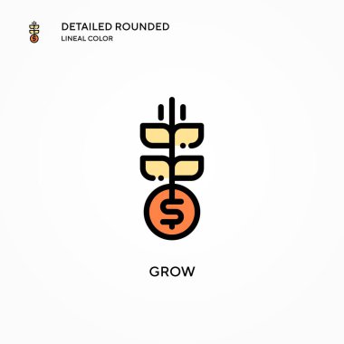 Vektör simgesini büyüt. Modern vektör illüstrasyon kavramları. Düzenlemesi ve kişiselleştirmesi kolay.