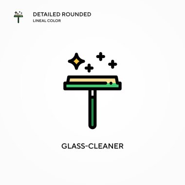 Cam temizleyici vektör simgesi. Modern vektör illüstrasyon kavramları. Düzenlemesi ve kişiselleştirmesi kolay.