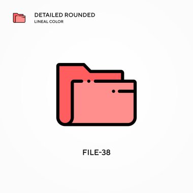 Dosya-38 vektör simgesi. Modern vektör illüstrasyon kavramları. Düzenlemesi ve kişiselleştirmesi kolay.