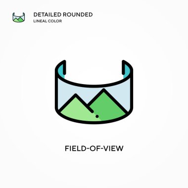Görüş alanı vektör simgesi. Modern vektör illüstrasyon kavramları. Düzenlemesi ve kişiselleştirmesi kolay.