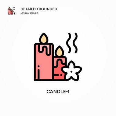 Mum-1 vektör simgesi. Modern vektör illüstrasyon kavramları. Düzenlemesi ve kişiselleştirmesi kolay.