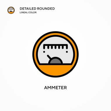 Ammetre vektör simgesi. Modern vektör illüstrasyon kavramları. Düzenlemesi ve kişiselleştirmesi kolay.