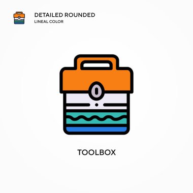 Araç kutusu vektör simgesi. Modern vektör illüstrasyon kavramları. Düzenlemesi ve kişiselleştirmesi kolay.