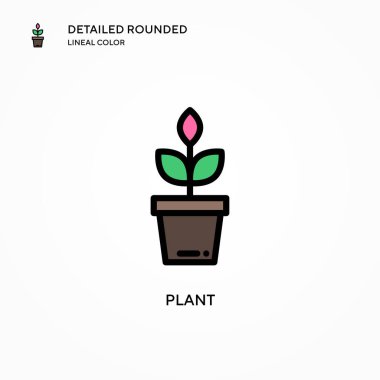 Bitki vektör simgesi. Modern vektör illüstrasyon kavramları. Düzenlemesi ve kişiselleştirmesi kolay.