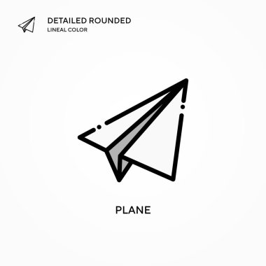 Düzlem vektör simgesi. Modern vektör illüstrasyon kavramları. Düzenlemesi ve kişiselleştirmesi kolay.