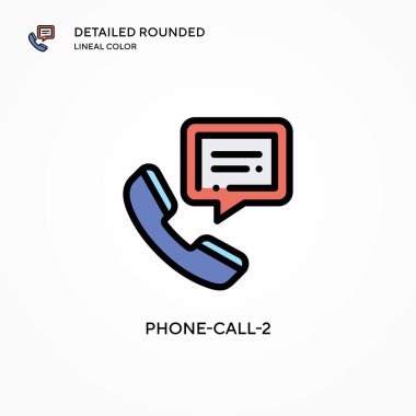 Telefon-2 vektör ikonu. Modern vektör illüstrasyon kavramları. Düzenlemesi ve kişiselleştirmesi kolay.