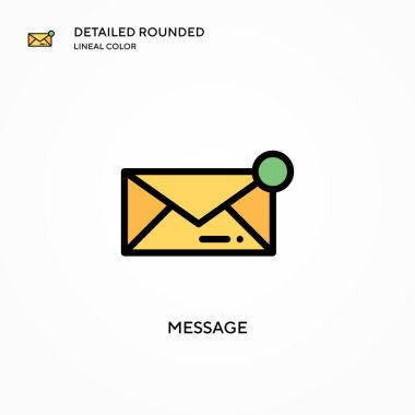 Mesaj vektör simgesi. Modern vektör illüstrasyon kavramları. Düzenlemesi ve kişiselleştirmesi kolay.