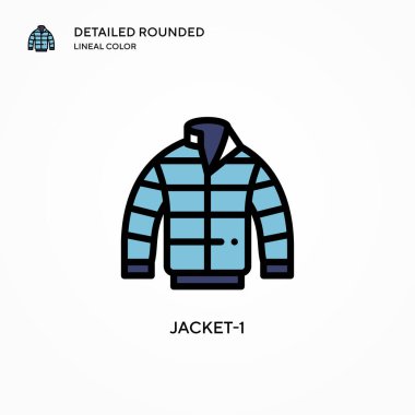 Ceket-1 vektör simgesi. Modern vektör illüstrasyon kavramları. Düzenlemesi ve kişiselleştirmesi kolay.