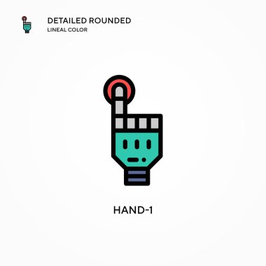 El-1 vektör simgesi. Modern vektör illüstrasyon kavramları. Düzenlemesi ve kişiselleştirmesi kolay.