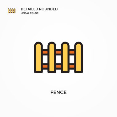 Çit vektör simgesi. Modern vektör illüstrasyon kavramları. Düzenlemesi ve kişiselleştirmesi kolay.