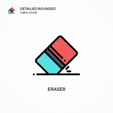 Silgi vektör simgesi. Modern vektör illüstrasyon kavramları. Düzenlemesi ve kişiselleştirmesi kolay.