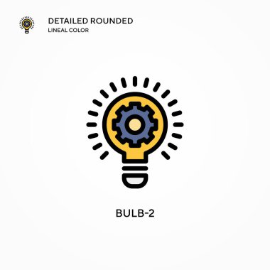 Ampul-2 vektör simgesi. Modern vektör illüstrasyon kavramları. Düzenlemesi ve kişiselleştirmesi kolay.