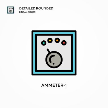 Ammetre-1 vektör simgesi. Modern vektör illüstrasyon kavramları. Düzenlemesi ve kişiselleştirmesi kolay.
