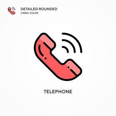 Telefon vektör simgesi. Modern vektör illüstrasyon kavramları. Düzenlemesi ve kişiselleştirmesi kolay.