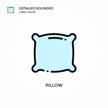 Yastık vektör simgesi. Modern vektör illüstrasyon kavramları. Düzenlemesi ve kişiselleştirmesi kolay.
