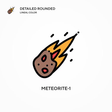 Meteorit-1 vektör simgesi. Modern vektör illüstrasyon kavramları. Düzenlemesi ve kişiselleştirmesi kolay.