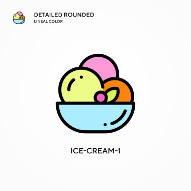 Dondurma-1 vektör simgesi. Modern vektör illüstrasyon kavramları. Düzenlemesi ve kişiselleştirmesi kolay.